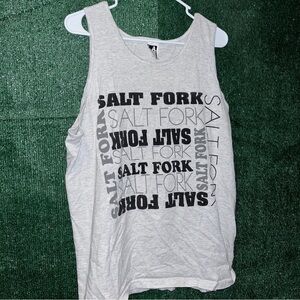 Vintage 90s Salt Fork Tank Top Shirt XL LA Sportswear tag Made In USA Tourist